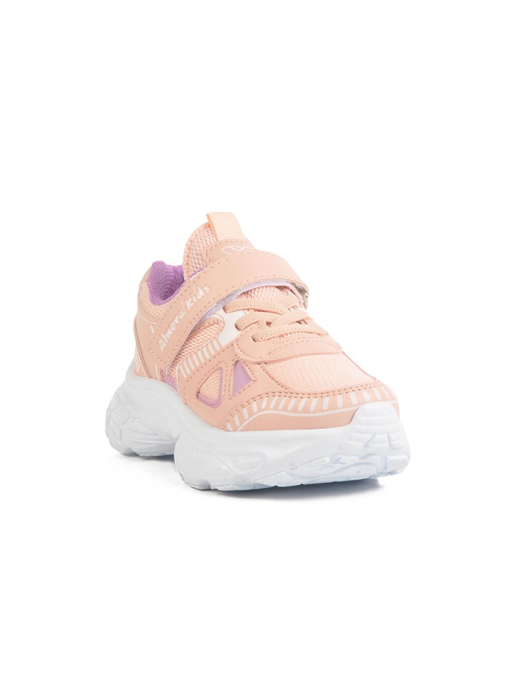 Pembe Pudra Cırtlı Fileli Kız Çocuk Spor Ayakkabı 1500 P-2