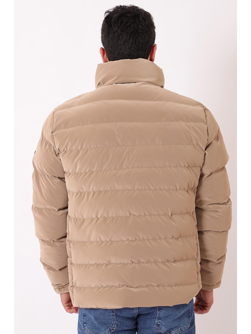 Kahverengi Cep Detay Dik Yaka Armalı Nova Kışlık Mont PLDP 3012_50463-2