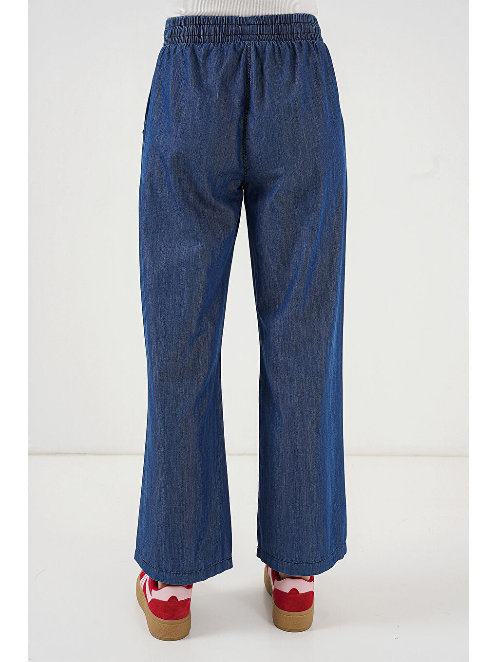 Kadın Rahat Kalıp Jean Pantolon 6707   Lacivert-6