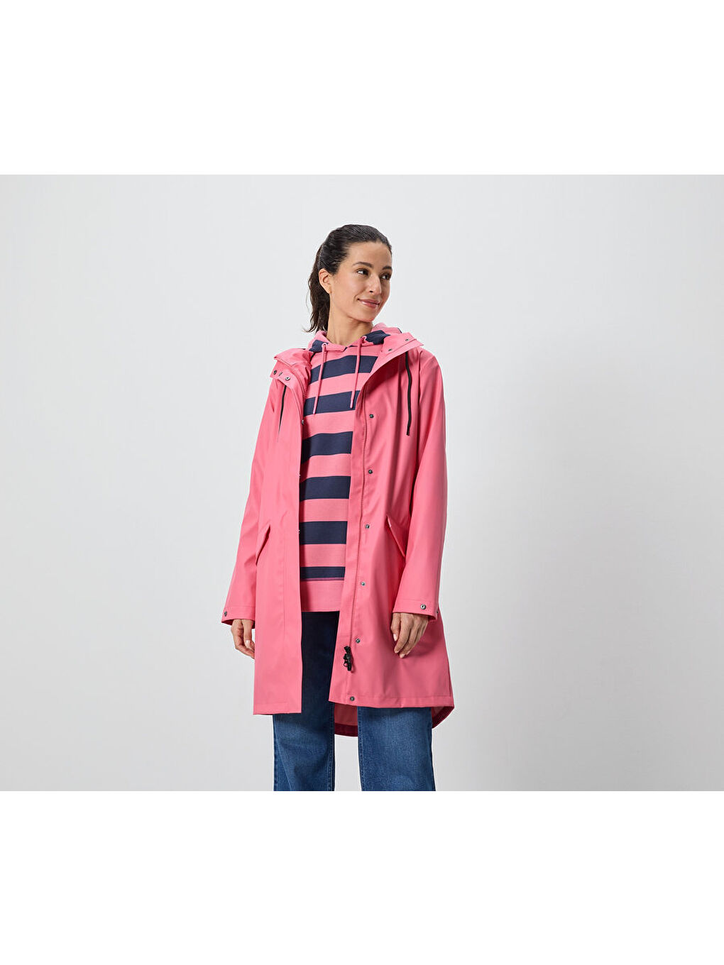 Kadın Yağmurluk, PU, Pembe