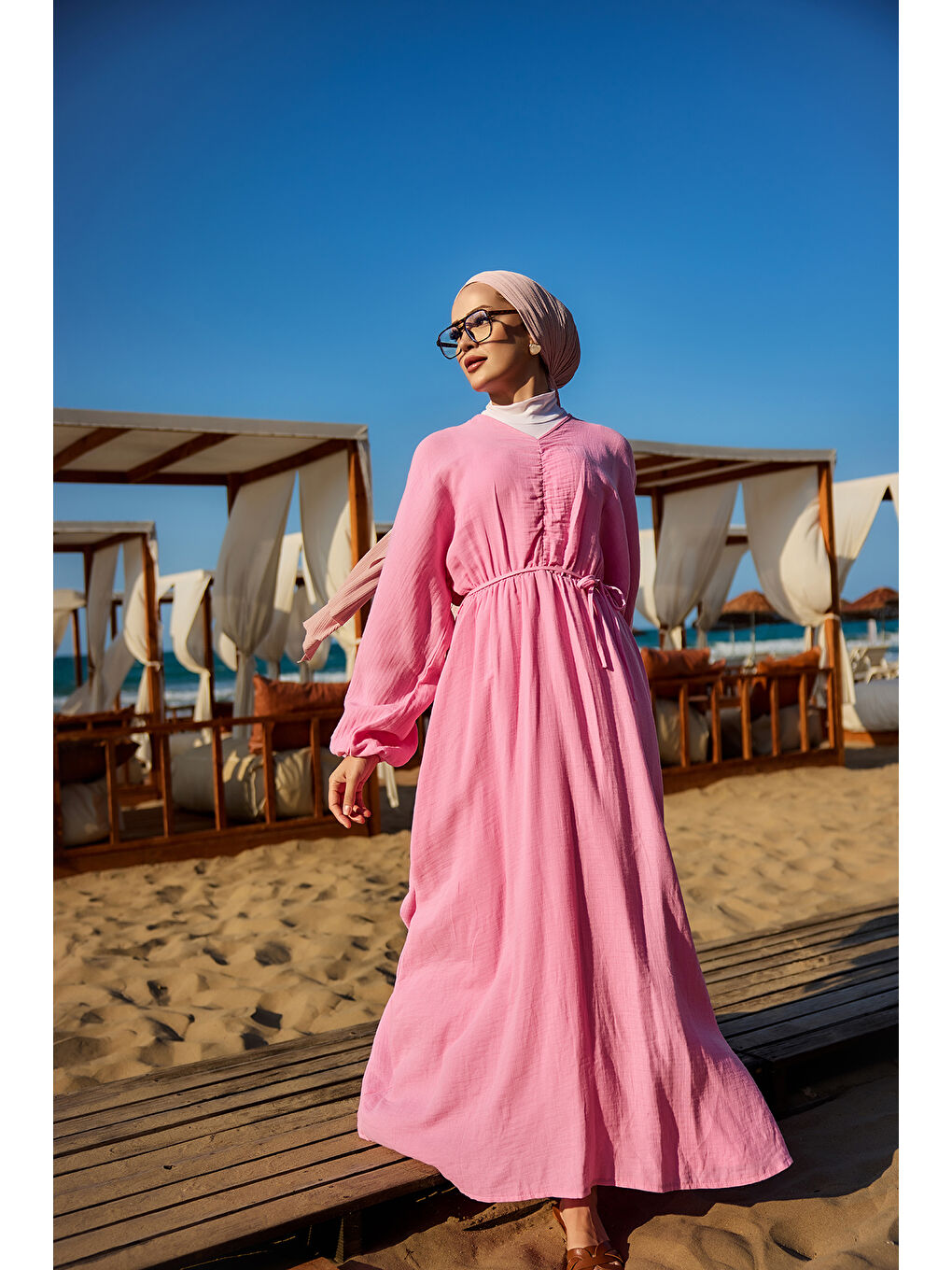 Kadın Olivia Elbise Fuşya-2