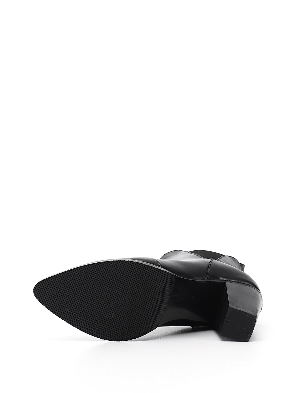 Siyah Kadın SİYAH Topuklu Hakiki Deri Chelsea Bot-4