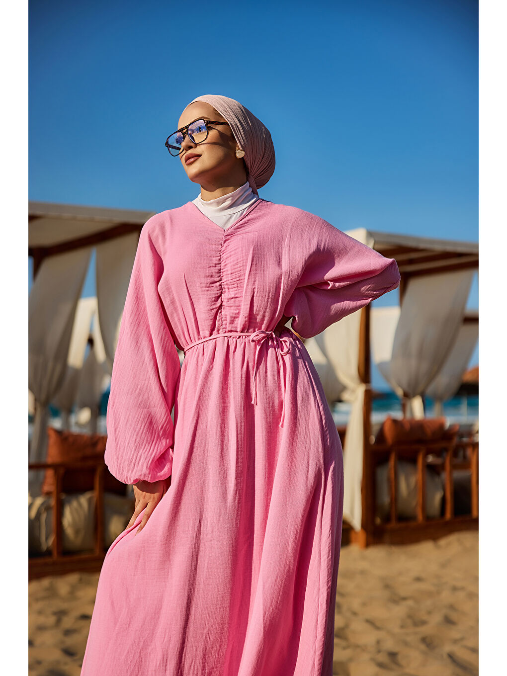 Kadın Olivia Elbise Fuşya-3