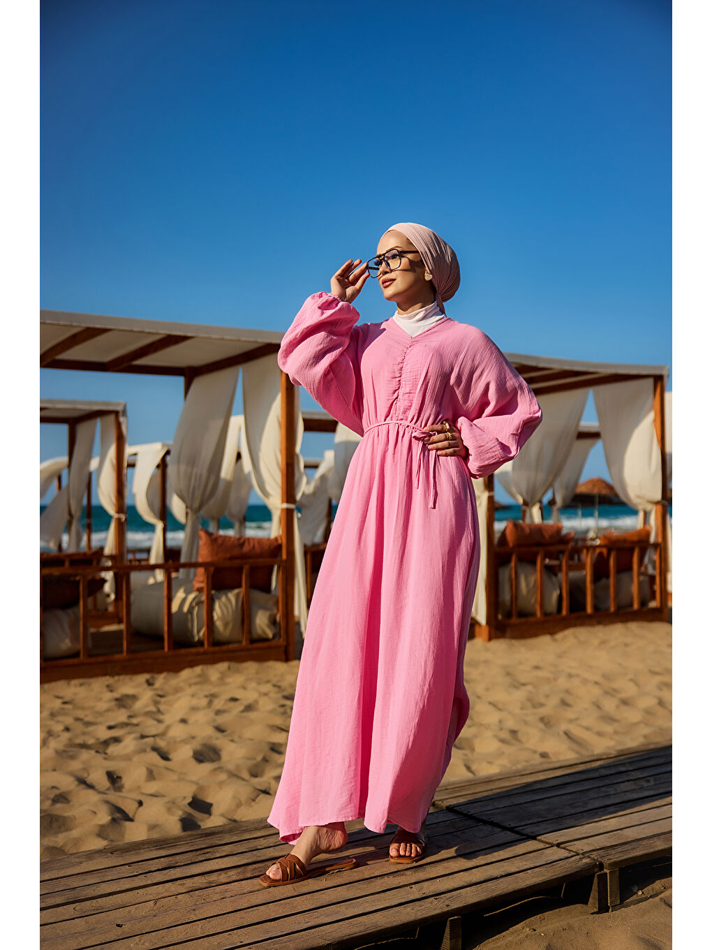 Kadın Olivia Elbise Fuşya-4