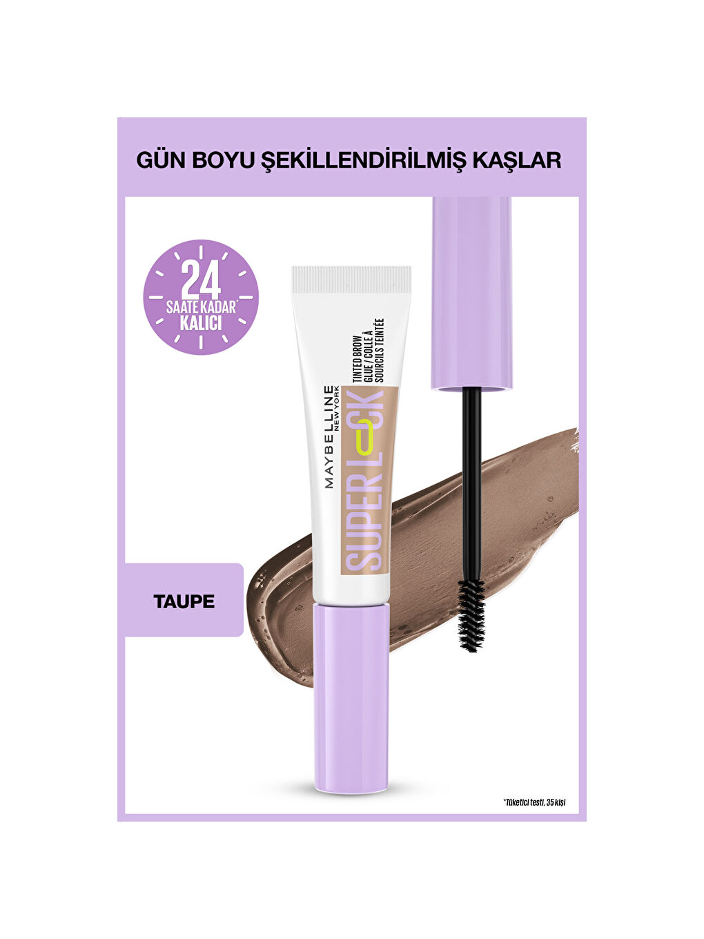 Super Lock Brow Glue Kaş Sabitleyici Maskara - Taupe-1