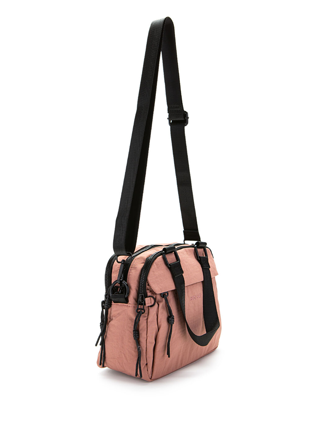 Klinkır Kumaş Kadın Çapraz Çanta Gale Pembe-1