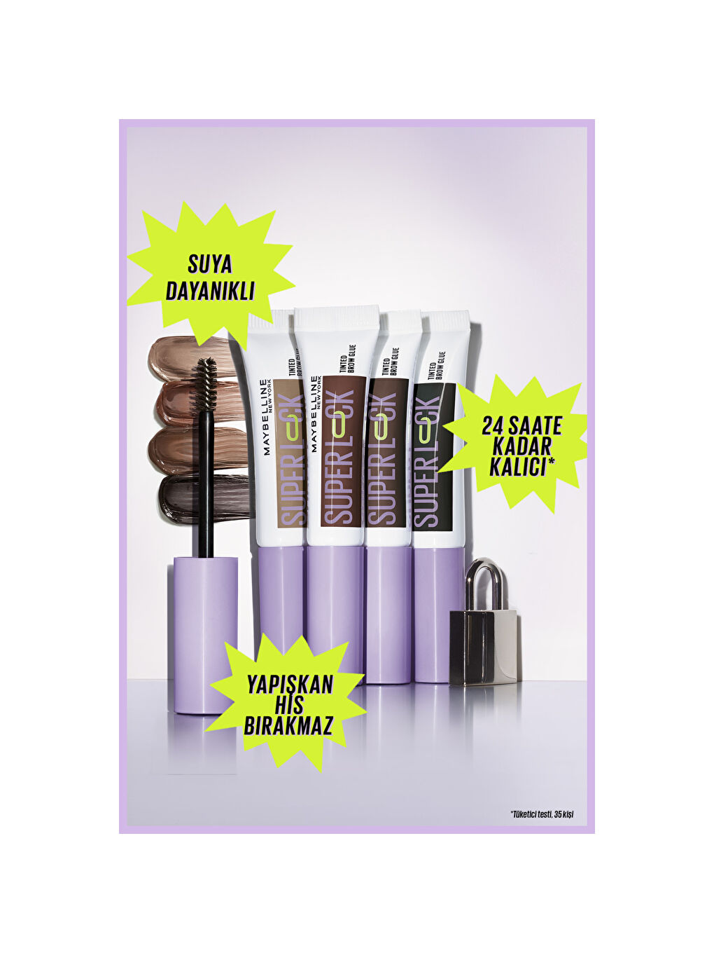 Super Lock Brow Glue Kaş Sabitleyici Maskara - Taupe-3