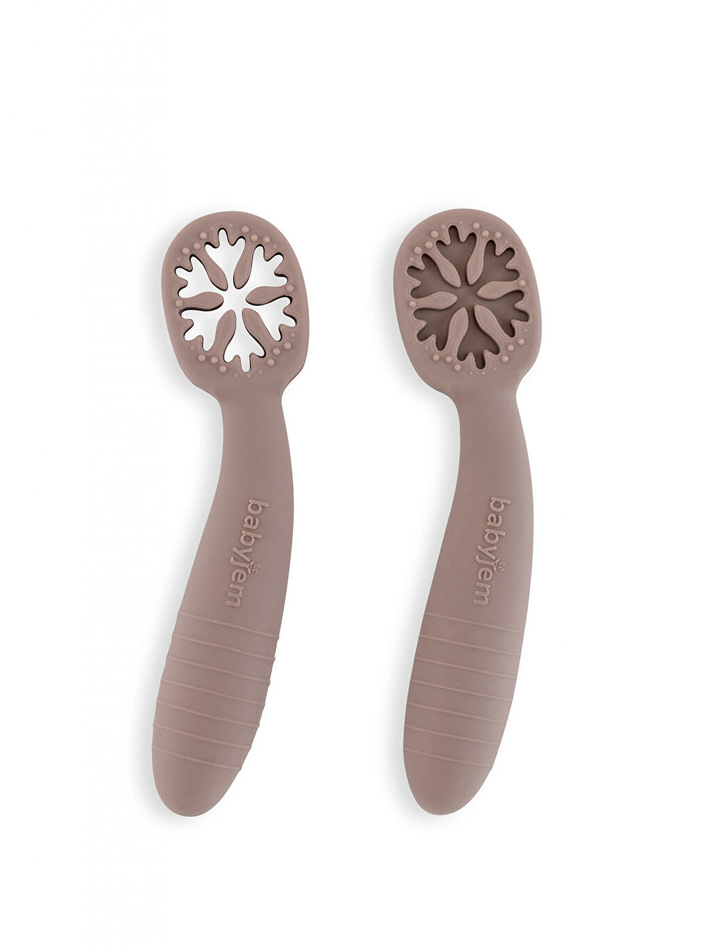 Silikon İkili İlk Kaşığım Gri-1