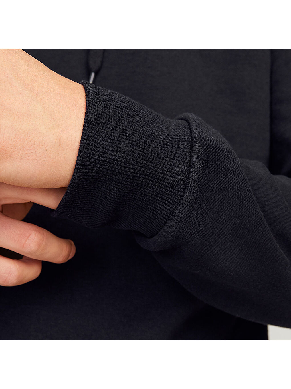 Ferris Erkek Siyah Kapüşonlu Sweatshirt-2