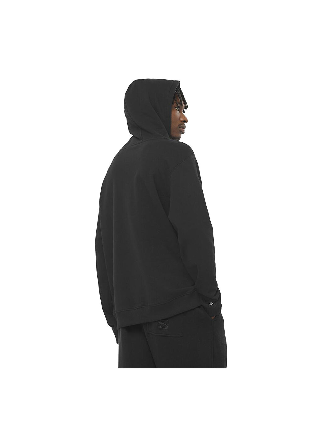 Sal Logo Perf Hoodie Erkek Siyah Kapüşonlu Sweatshirt-2