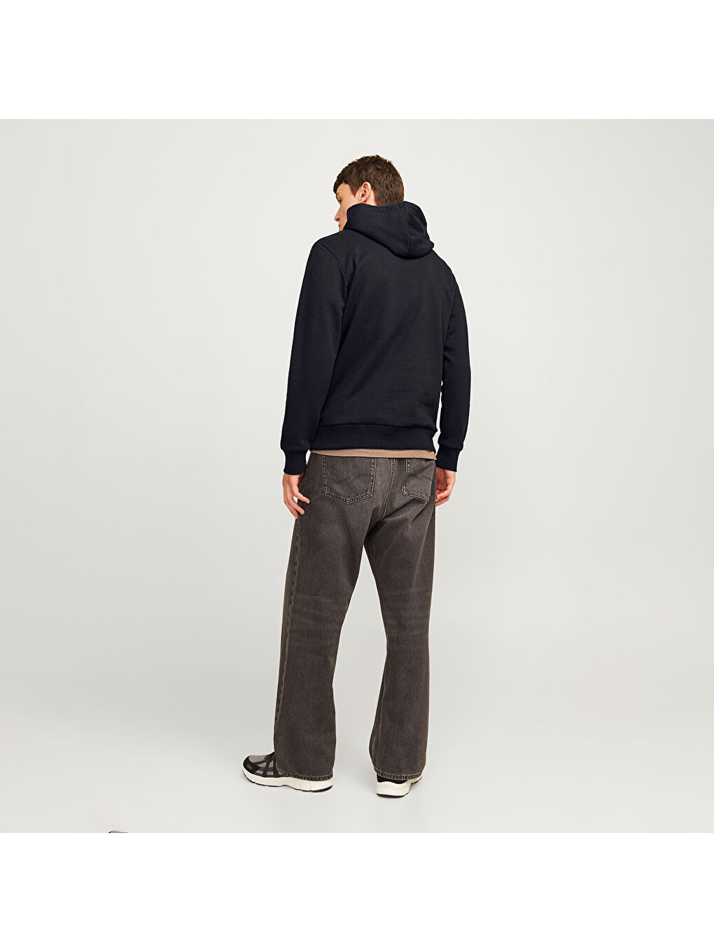 Ferris Erkek Siyah Kapüşonlu Sweatshirt-3