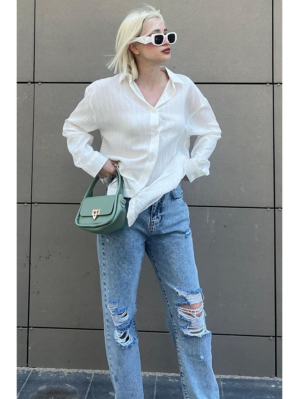 Açık Mavi Straight Fit Jean Mg2031-3