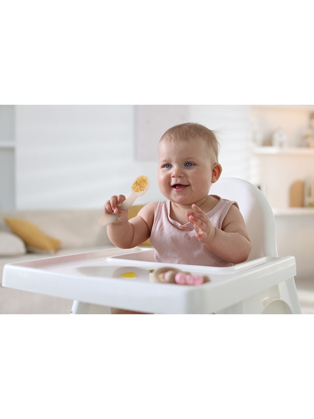 Silikon İkili İlk Kaşığım Gri-5