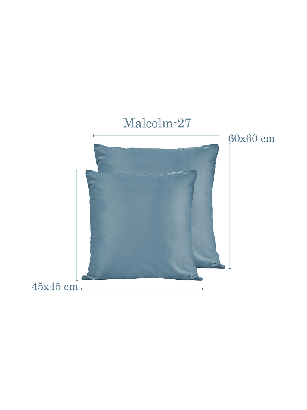 Malcolm Kadife Dokulu Turkuaz Yeşili Kırlent Kılıfı-60x60-2