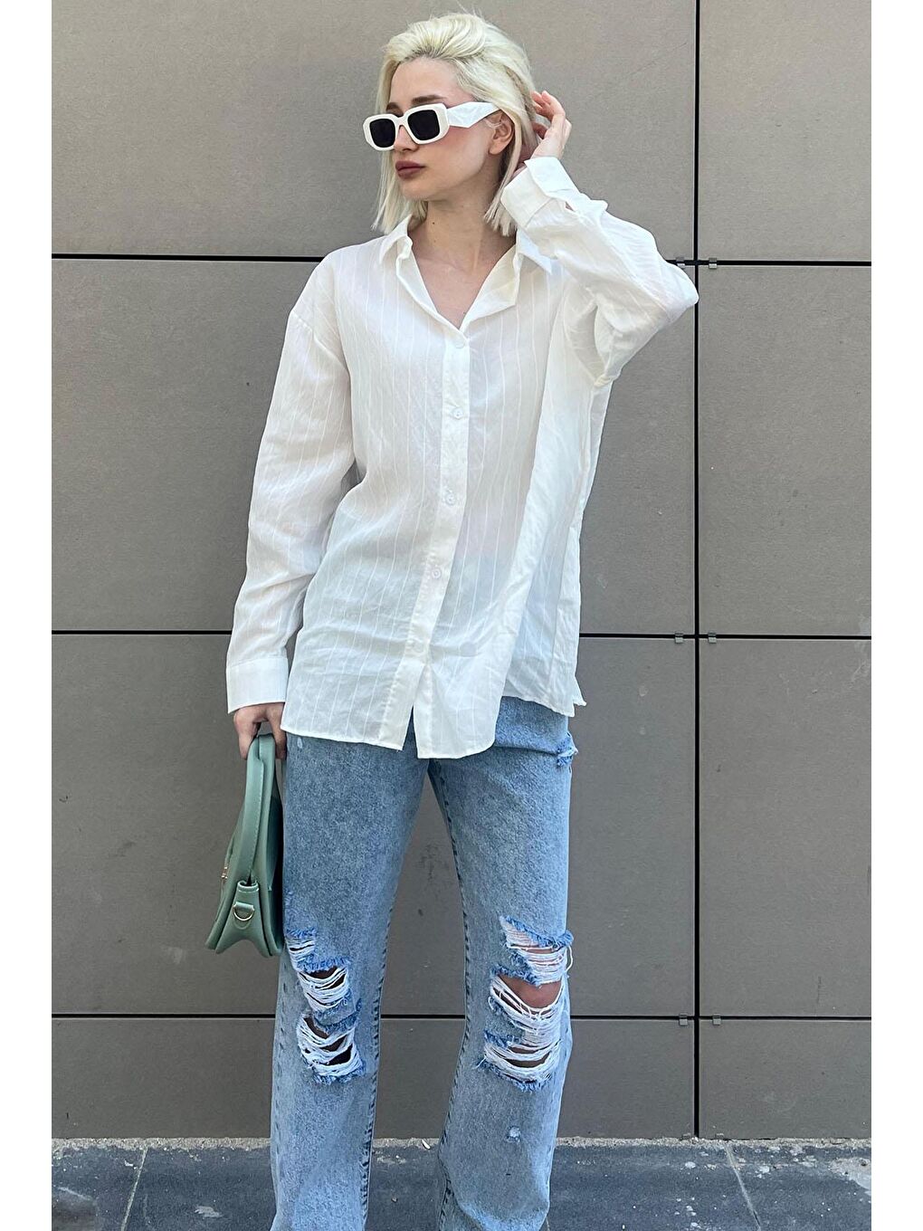 Açık Mavi Straight Fit Jean Mg2031-5