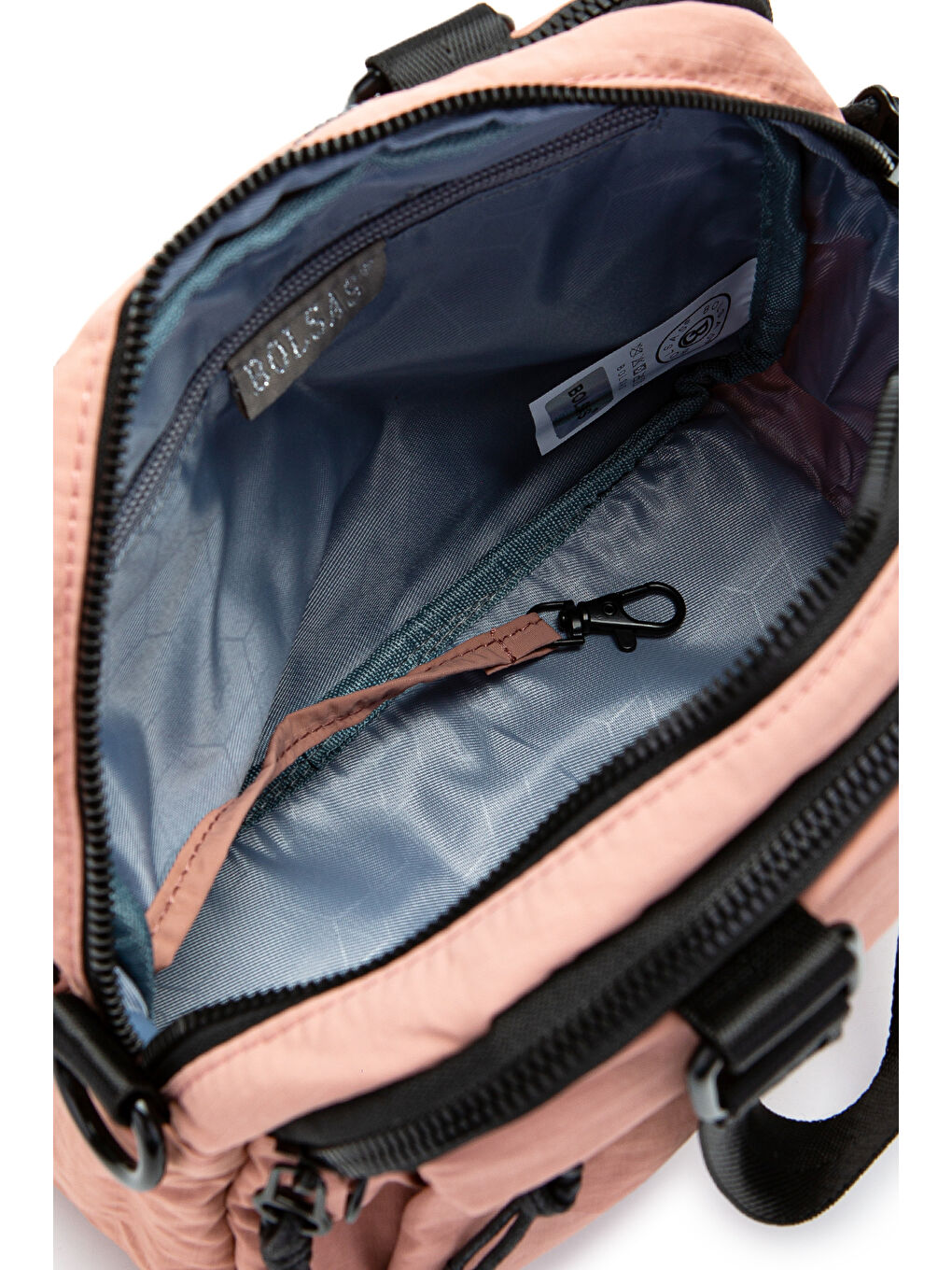 Klinkır Kumaş Kadın Çapraz Çanta Gale Pembe-4