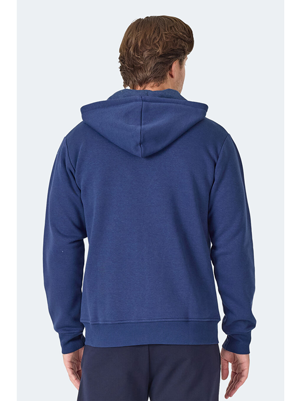 MAJESTIC I Erkek Fermuarlı Kapüşonlu Cepli Lacivert Sweatshırt-3