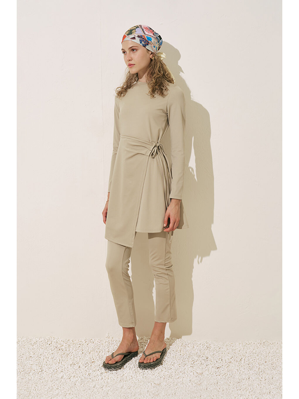 Anvelop Etekli Mayo Elbise Yeşil-2