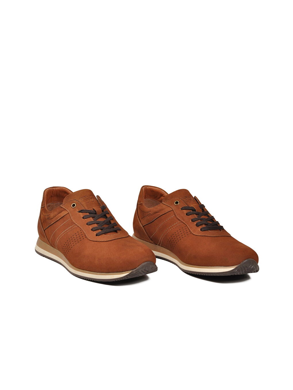 Kahverengi Taba Hakiki Deri Büyük Numara Erkek Casual Ayakkabı 2217 M-2
