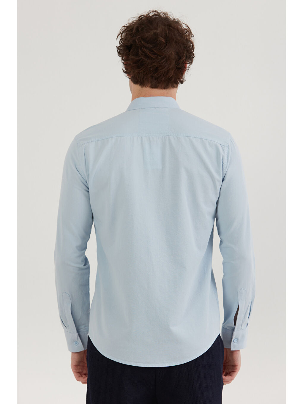 Mavi Basic Çift Cepli %100 Pamuk Gömlek-3