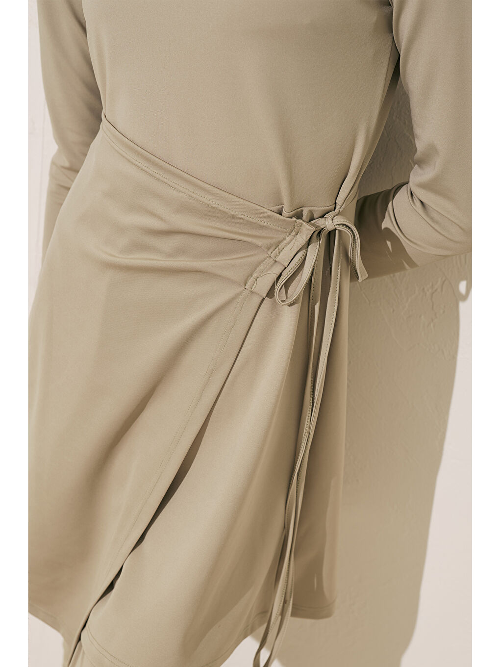 Anvelop Etekli Mayo Elbise Yeşil-3