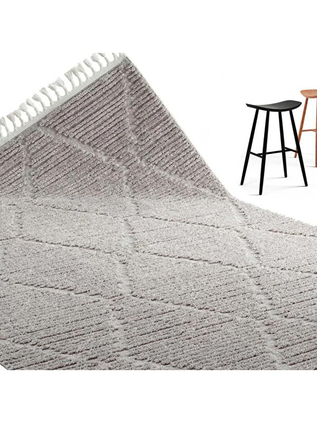 Bilbao Essence Modern İskandinav Desenli Halı - Gri - 120x180 cm-2