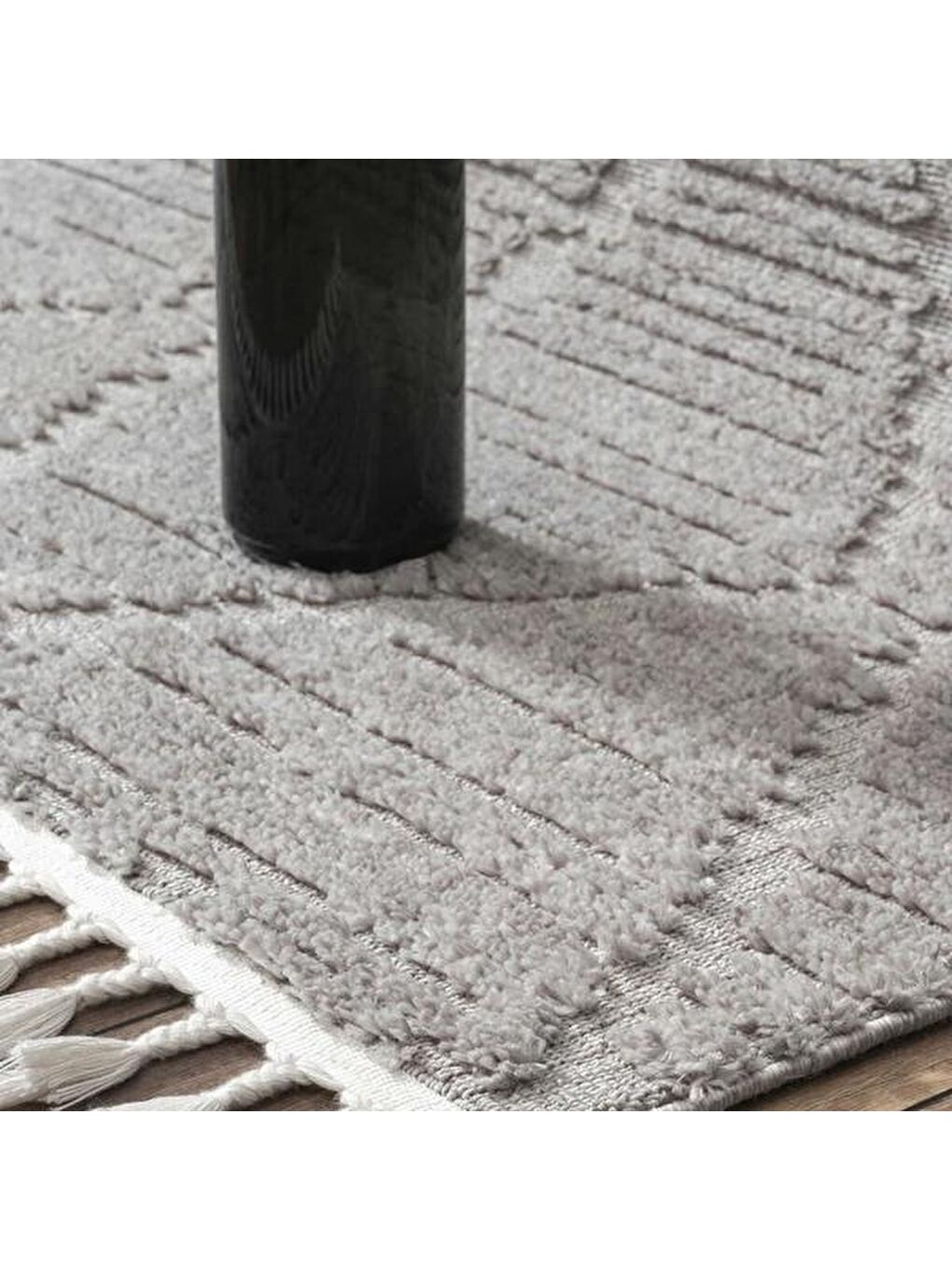 Bilbao Essence Modern İskandinav Desenli Halı - Gri - 120x180 cm-3