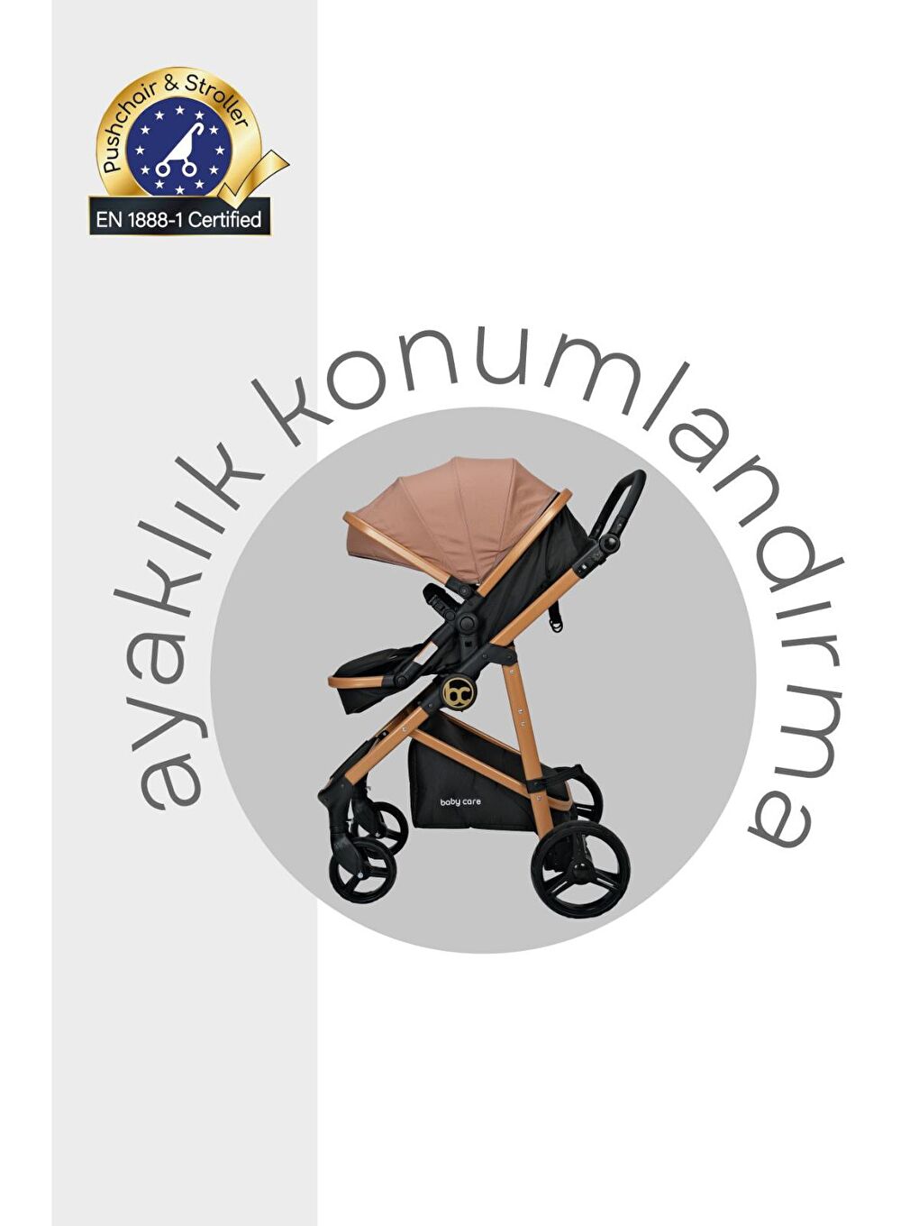 Alfa Travel Sistem Bebek Arabası - Kahverengi-2