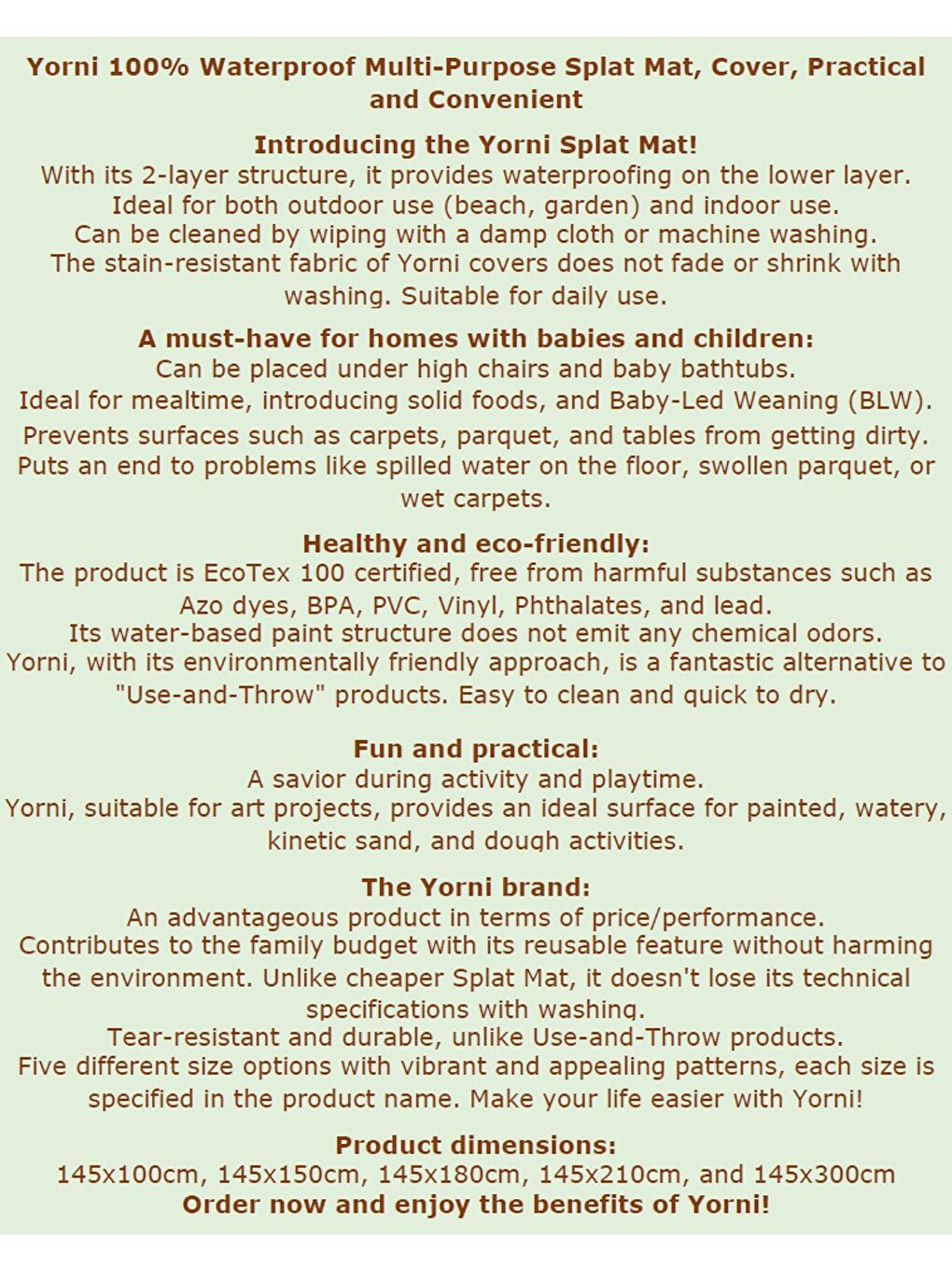 Ocean, 145x180cm, Sıvı Geçirmeyen Çok Amaçlı Aktivite Örtüsü; Bakım Örtüsü, Yer, Masa ve Yatak için-3