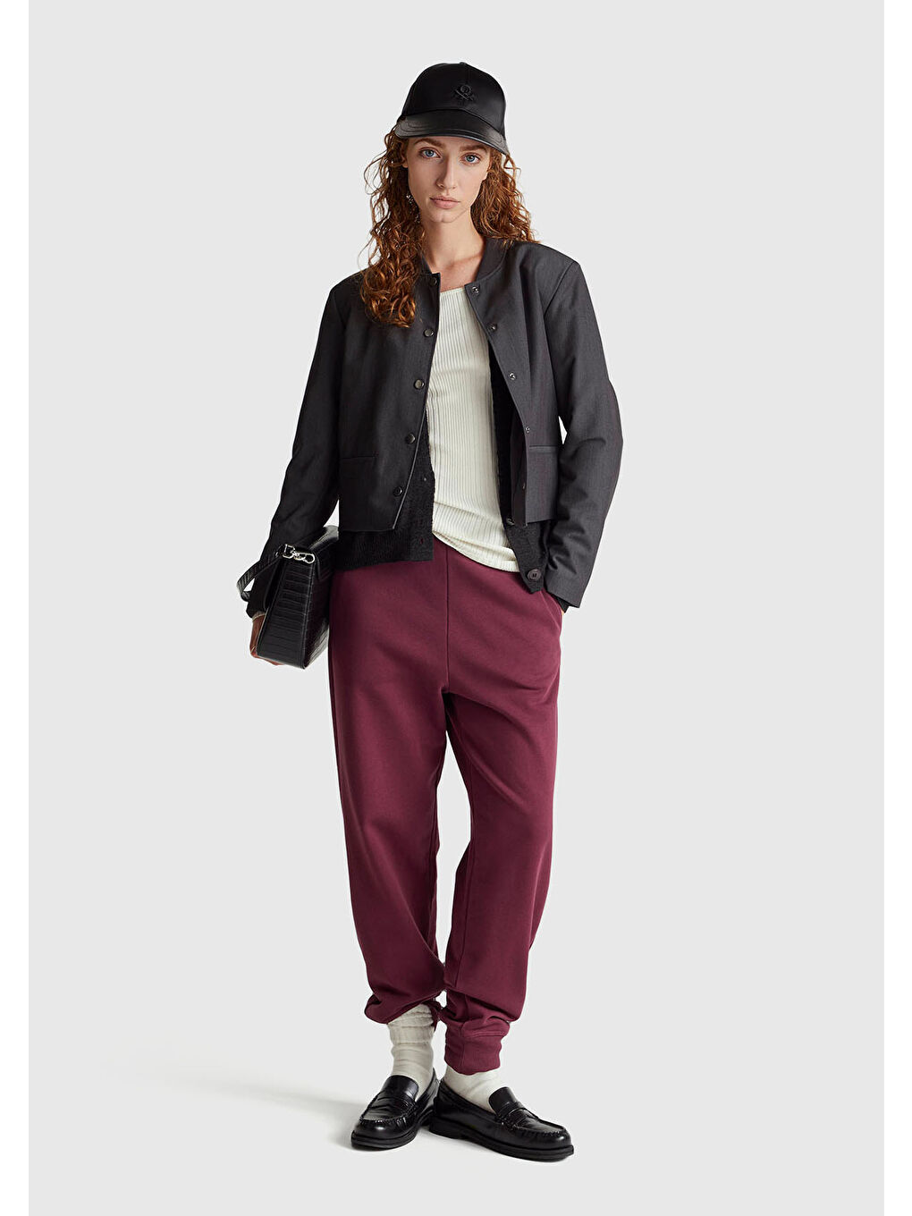 Kadın Antrasit Gri Viskoz Karışımlı Cep Detaylı Önü Çıtçıtlı Ceket-4