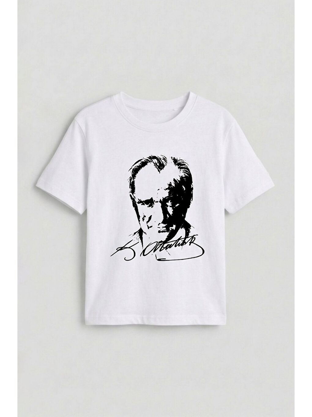 Atatürk Baskılı Beyaz Renk T-Shirt-1