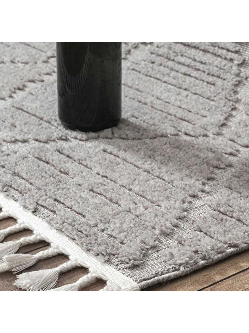 Bilbao Essence Modern İskandinav Desenli Halı - Gri - 160x230 cm-2