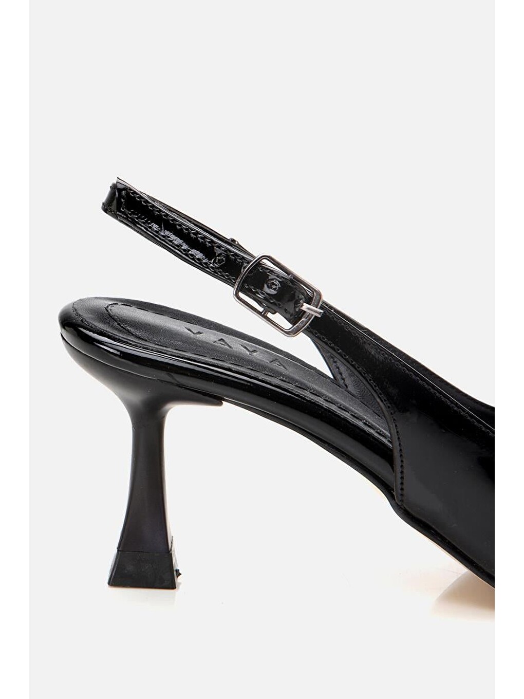 Kadın Siyah Ayarlanabilir Tokalı Stiletto-6