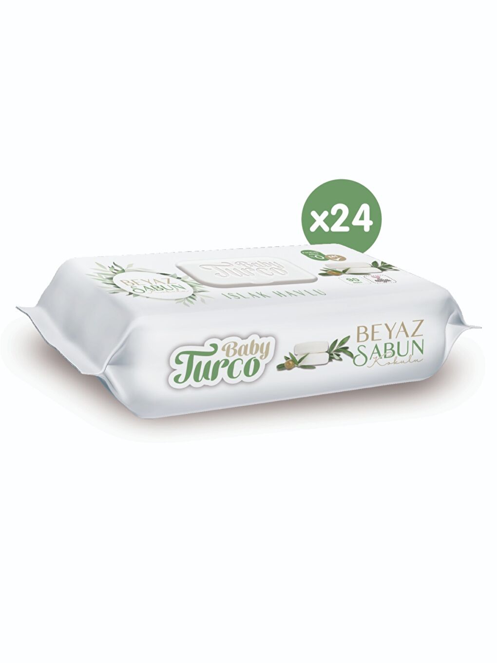 Baby Turco Beyaz Sabun Kokulu Islak Havlu 24x90 - 2