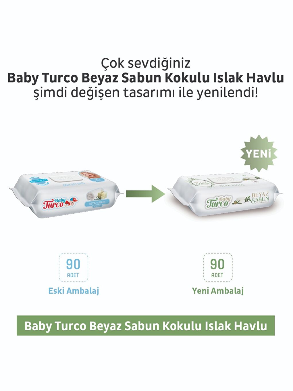 Baby Turco Beyaz Sabun Kokulu Islak Havlu 24x90 - 3