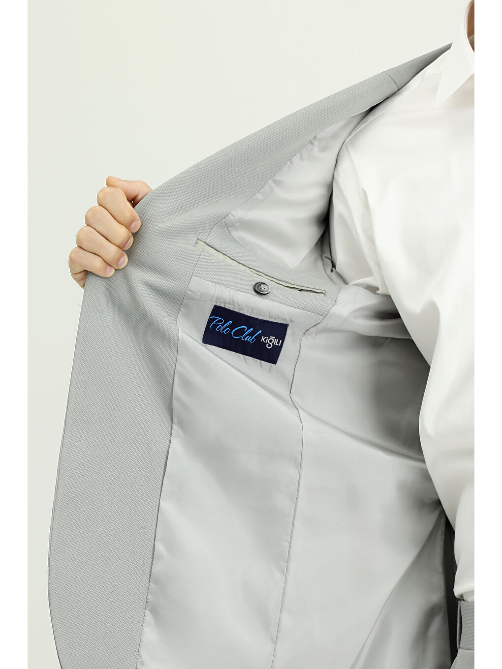 Gri 6 Drop Regular Fit Standart Kesim Mevsimlik Mono Yaka Takım Elbise-6