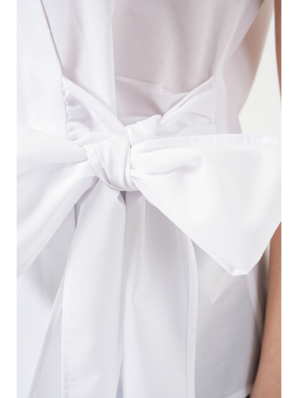 Kadın Sıfır Kol Anvelop Gömlek 20343 - Beyaz-5