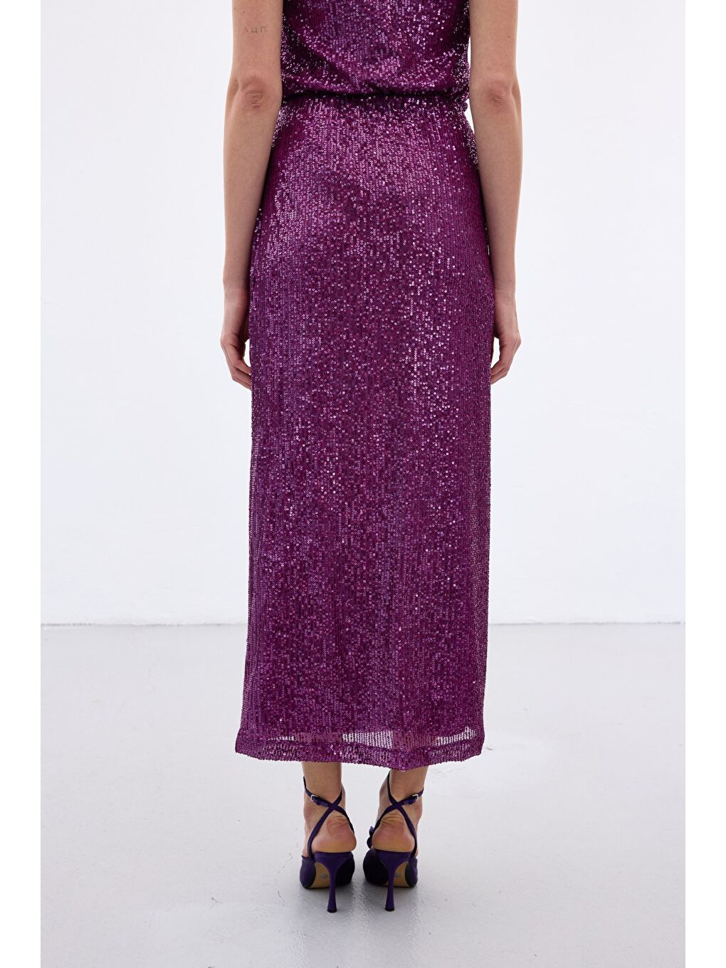 Karolin Midi Etek - Mürdüm-5