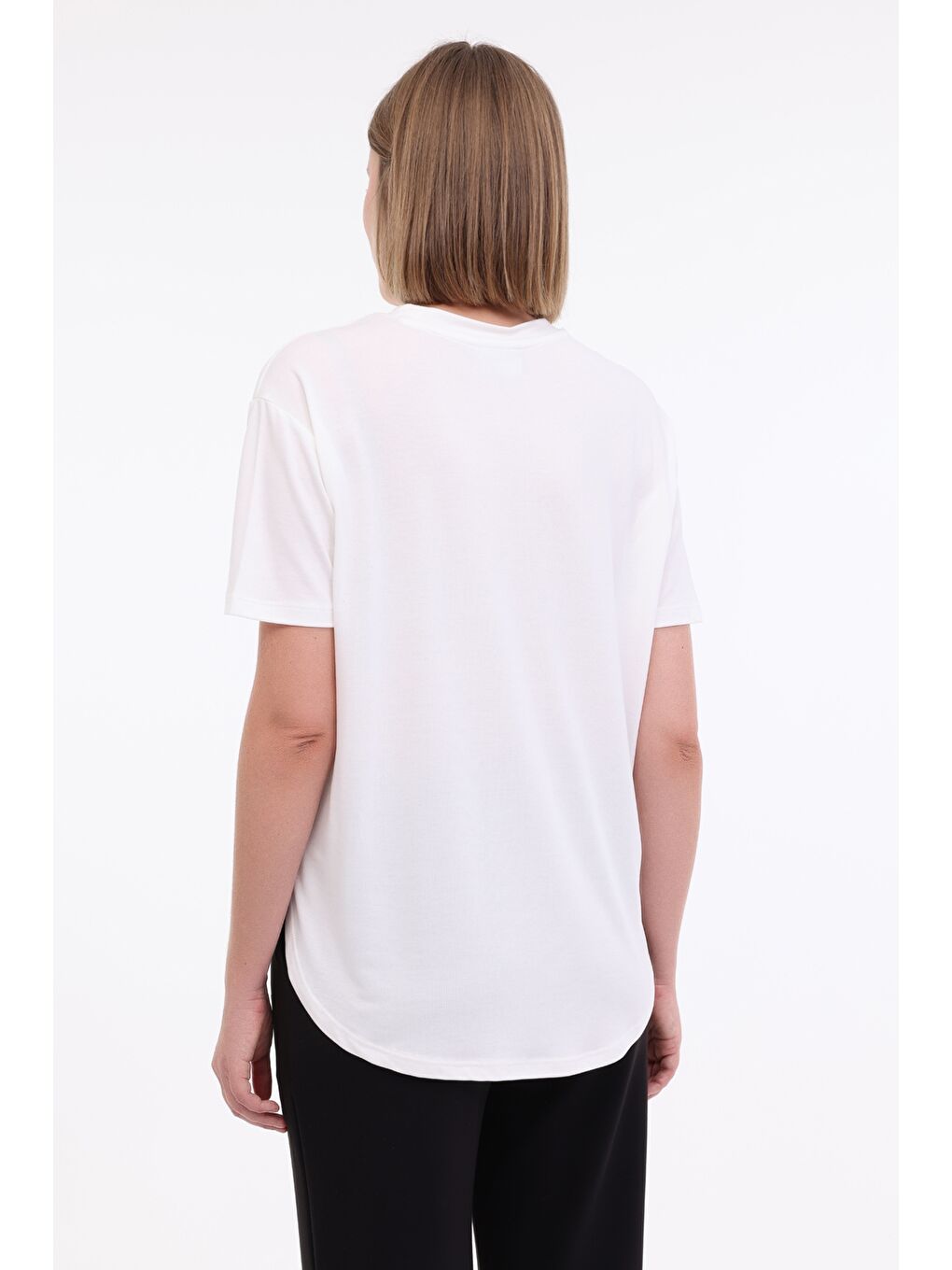 Bej W-KESHA TEE 5FX Ekru Kadın Kısa Kol T-Shirt-1