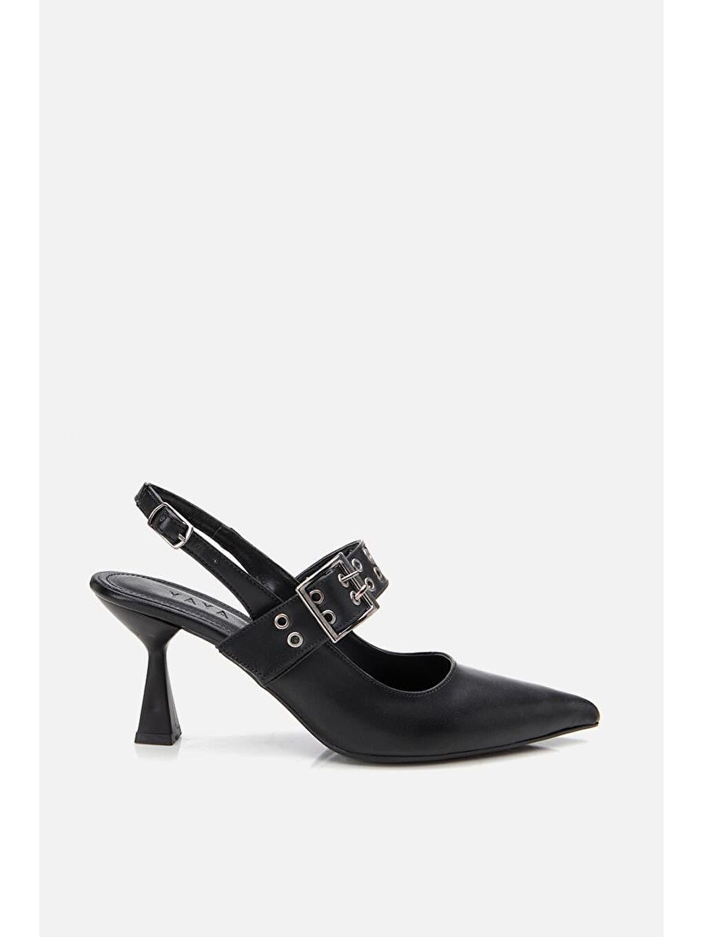 Kadın Siyah Kemerli Stiletto-2