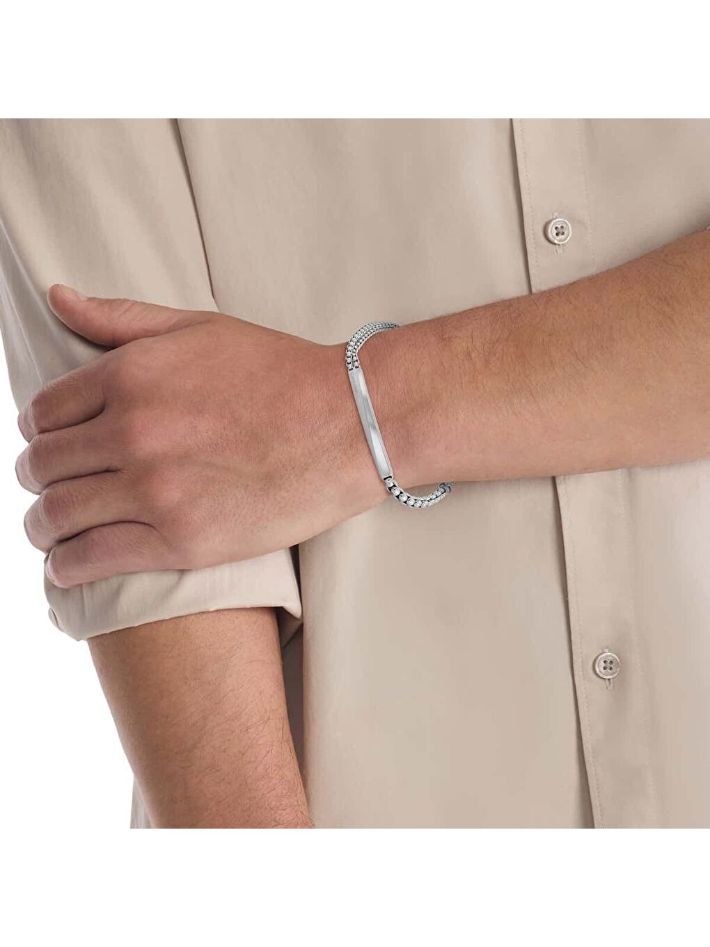 Gri CKJ35100058 Erkek Bileklik-2