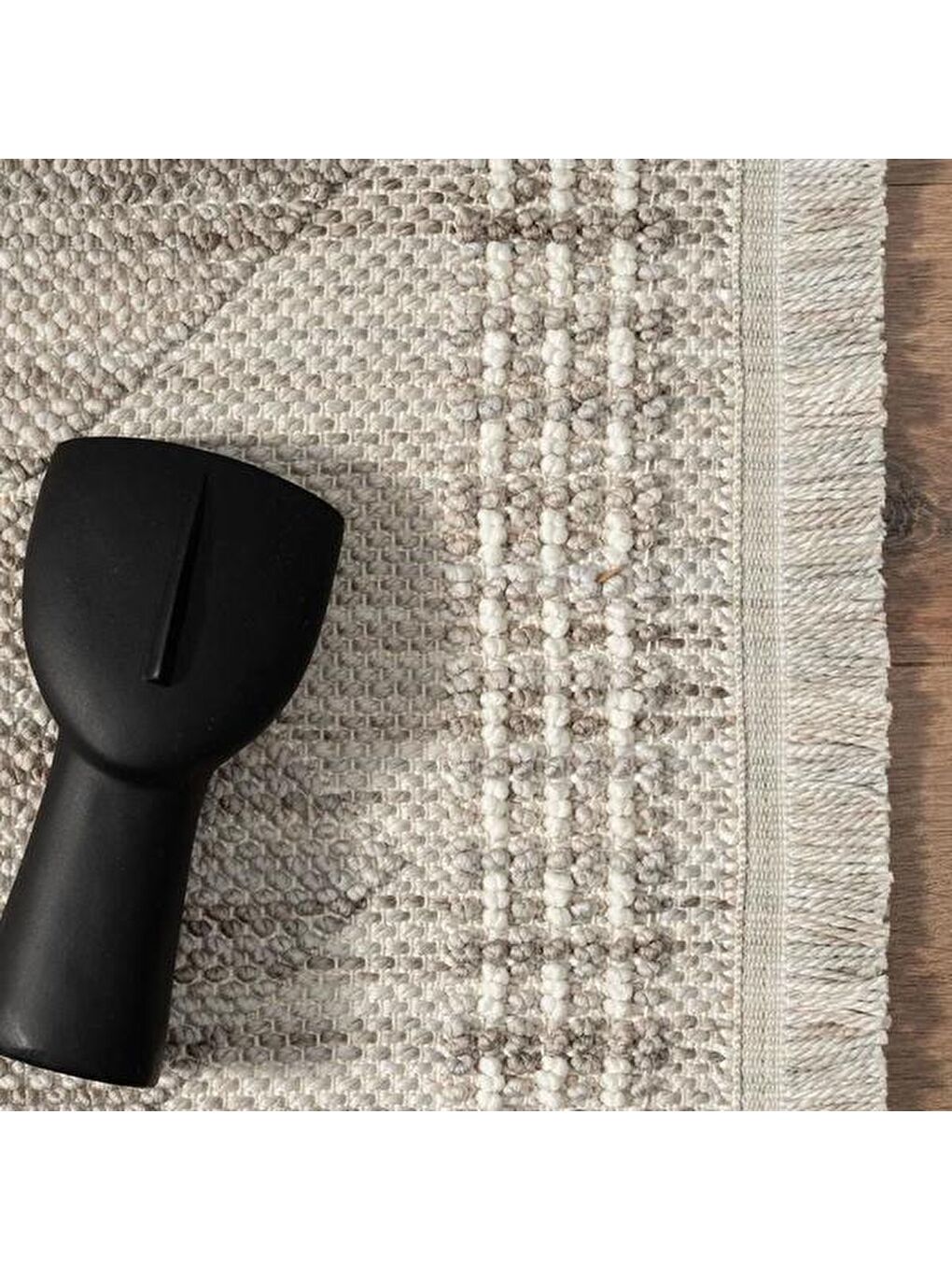 Agra Cyan Modern İskandinav Desenli Halı - Gri - 120x180 cm-1