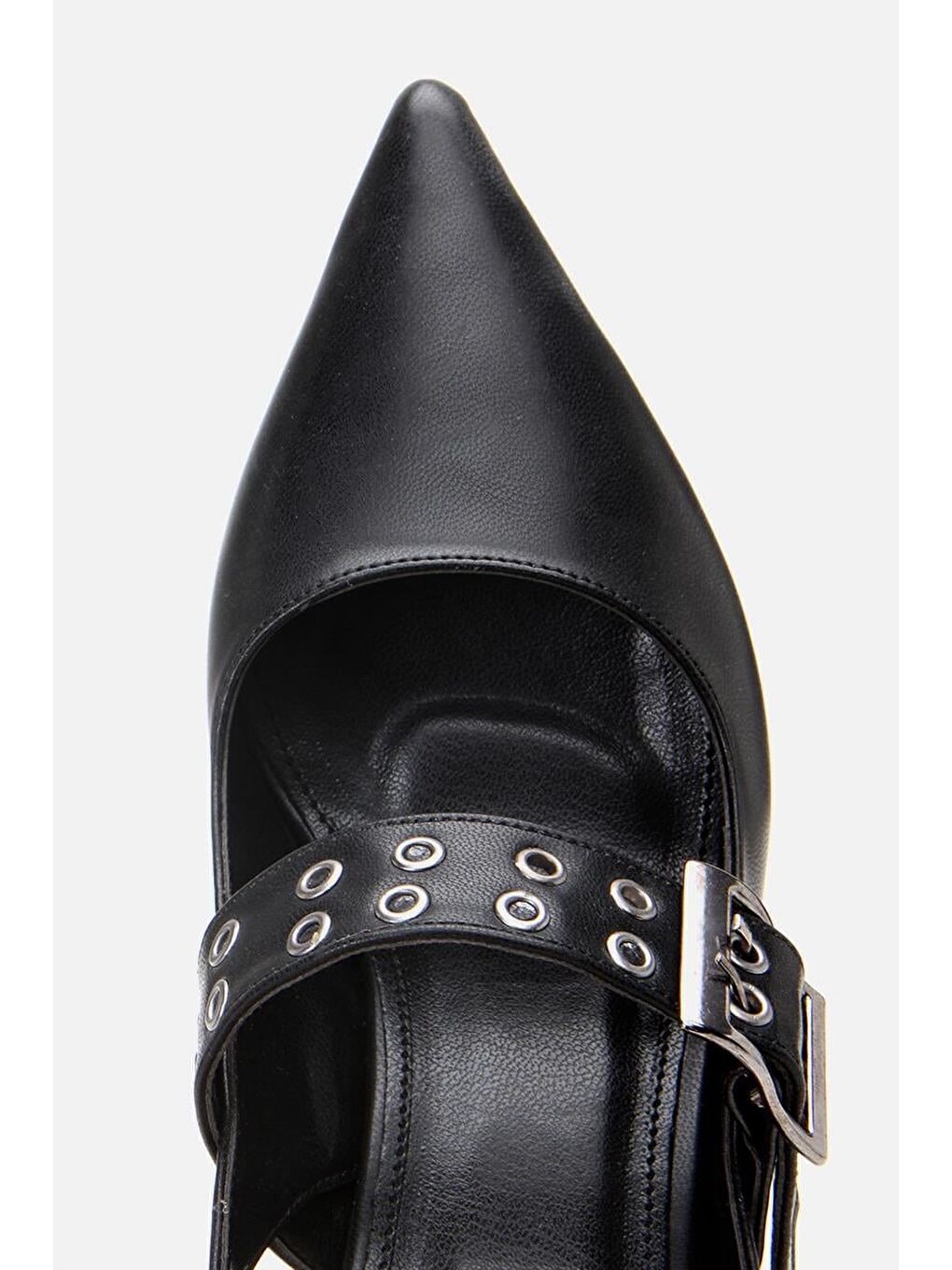 Kadın Siyah Kemerli Stiletto-6