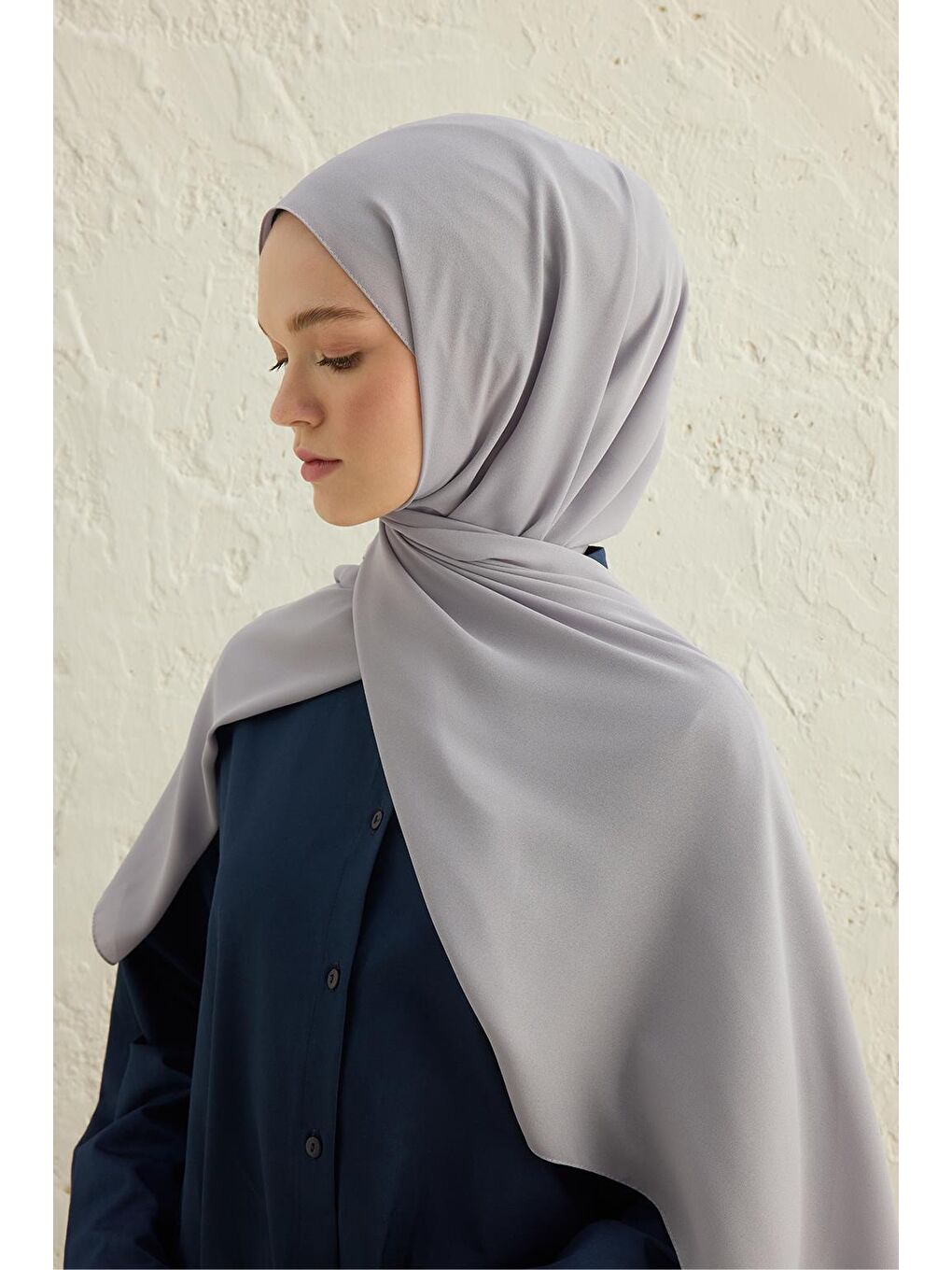 Daily Krep Şal Açık Gri-4