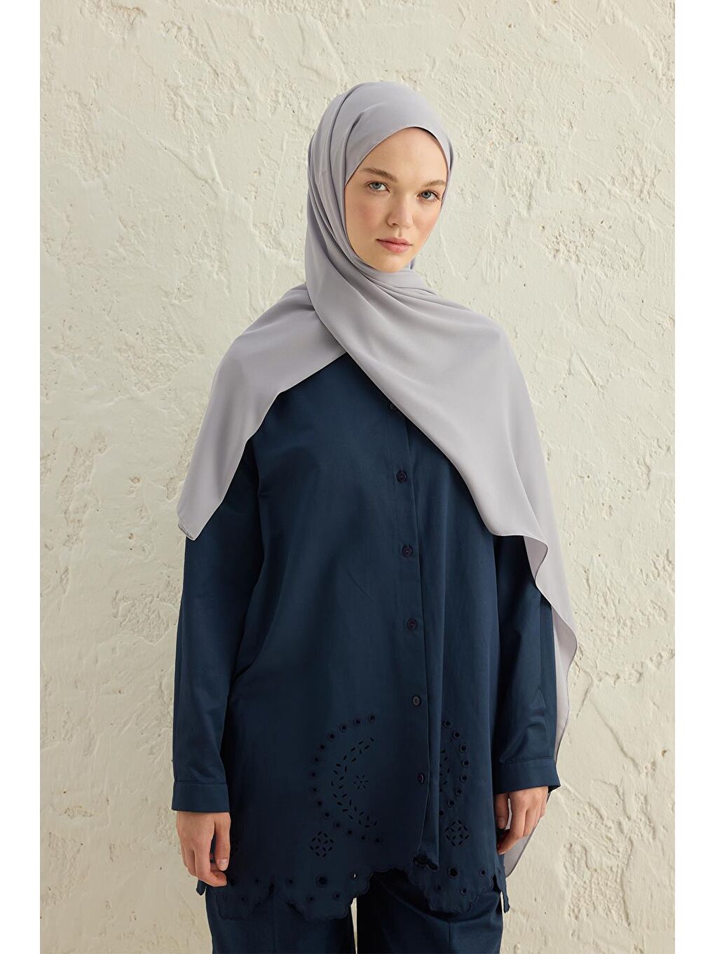 Daily Krep Şal Açık Gri-5