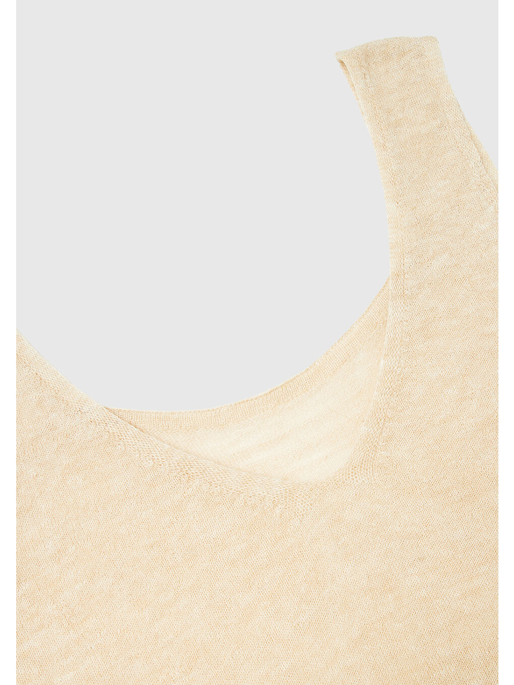 Kadın Ekru Alpaka ve Yün Karışımlı Triko Atlet-6