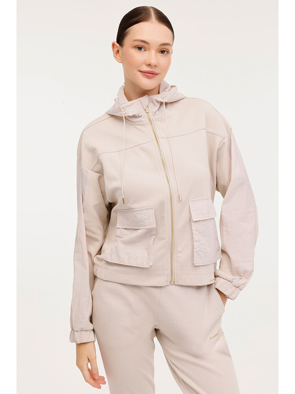 WL MABEL 18ES120 4PR Bej Kadın Eşofman Üstü-5