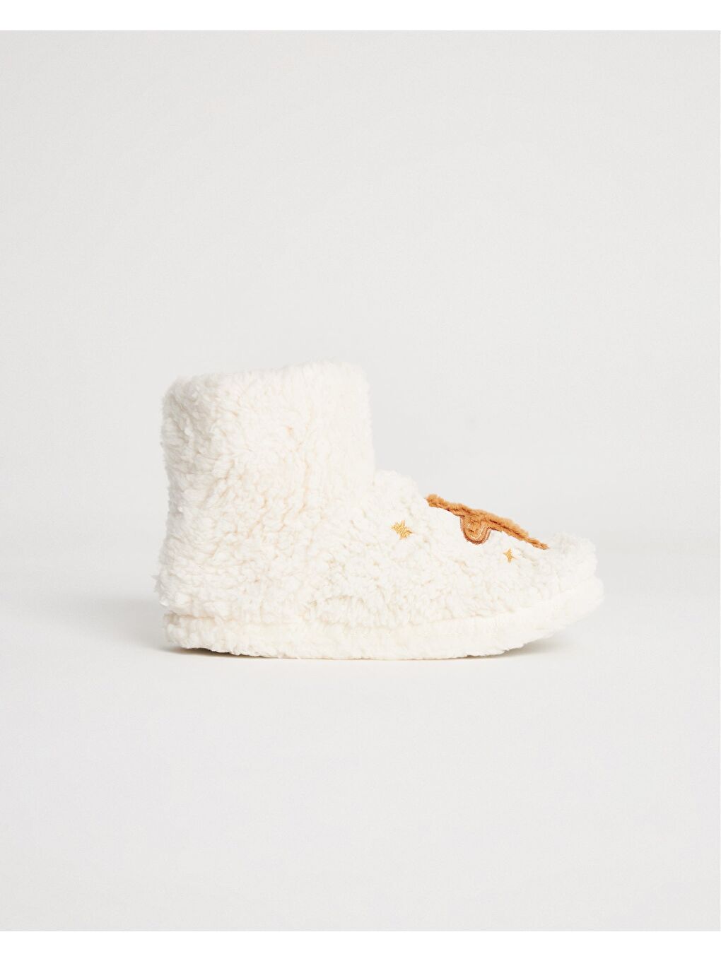 Kadın Beyaz Pelüş Temalı Panduf - Cookie-3