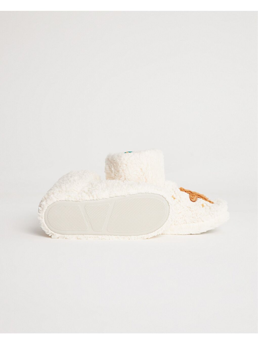 Kadın Beyaz Pelüş Temalı Panduf - Cookie-4