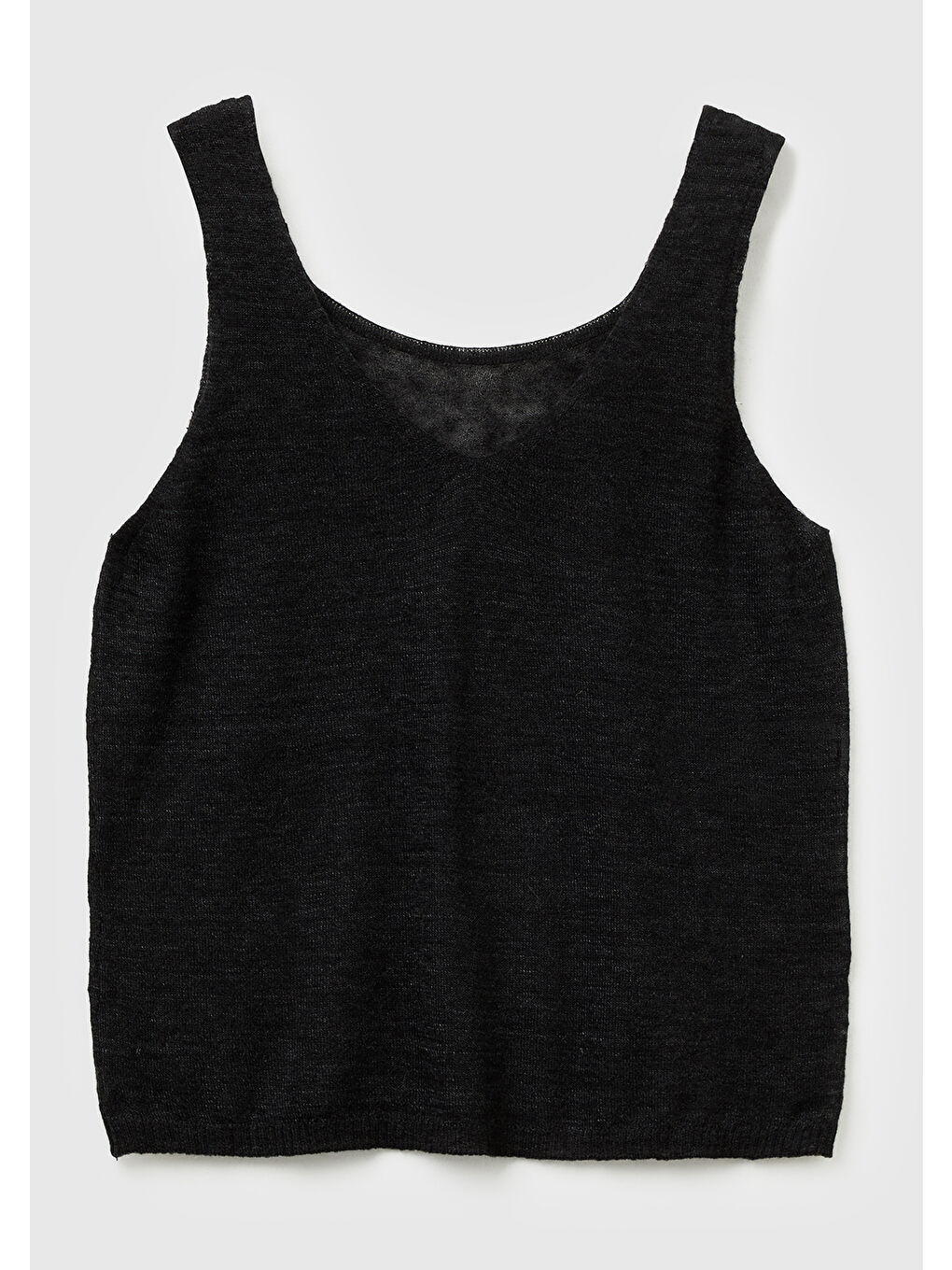 Kadın Siyah Alpaka ve Yün Karışımlı Triko Atlet-1